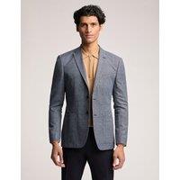 Ted Baker Slim Fit Check Suit Jacket Navy Mix