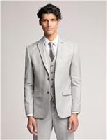 Slim Fit Wool Rich Sharkskin Suit Jacket