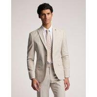 Slim Fit Linen And Cotton Blend Jacket