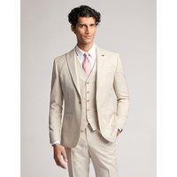 Ted Baker Slim Fit Wool Rich Single Breasted Jacket Stone