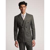 Ted Baker Slim Fit Wool Rich Twill Suit Jacket Dark Khaki