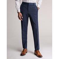 Slim Fit Wool Rich Flat Front Trousers
