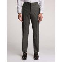 Slim Fit Wool Rich Twill Flat Front Trousers