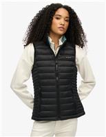 Superdry & Co Padded High Neck Gilet Grey