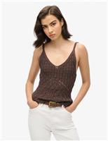 Cotton Rich V-Neck Knitted Cami