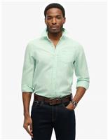 Cotton Linen Blend Long Sleeve Shirt