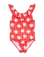 Frugi Floral Swimsuit (2-10 Yrs) Red Mix