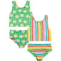 Frugi 2pc Reversible Swim Set (2-10 Yrs) Green Mix