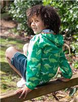Frugi Hooded Dinosaur Raincoat (1-10 Yrs) Green Mix