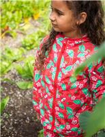 Frugi Hooded Strawberry Raincoat (1-10 Yrs) Red Mix