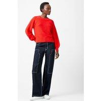 Cable Knit Sleeve Crew Neck Jumper