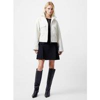 BouclCropped Aviator Jacket