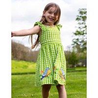 Pure Cotton Gingham Bird Dress (2-10 Yrs)