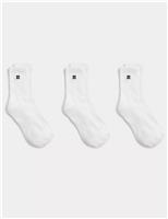 3pk Essentials Cotton Rich Ankle High Socks
