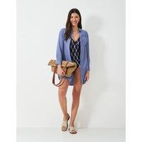 Pure Cotton Mini Beach Shirt Dress