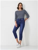 Mid Rise Skinny Cropped Jeans