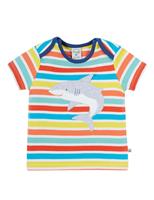 Frugi Pure Cotton Shark T-Shirt (0-4 Yrs) Multi