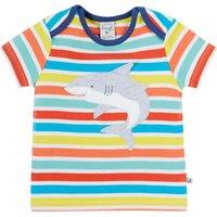 Frugi Pure Cotton Shark T-Shirt (0-4 Yrs) Multi