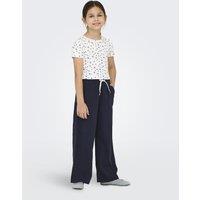 Kids Only Pure Cotton Textured Trousers (8-14 Yrs) Navy
