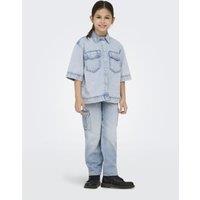 Pure Cotton Denim Denim Oversized Shirt (8-14 Yrs)