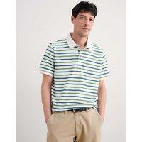 Pure Cotton Pique Striped Polo Shirt