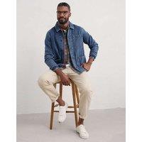 Seasalt Cornwall Pure Cotton Textured Utility Jacket Blue