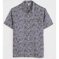 Pure Linen Blue Heron Shirt