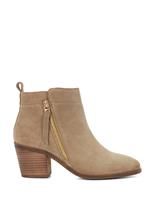 Suede Block Heel Ankle Boots