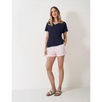 Pure Cotton V-Neck Cut Out Detail T-Shirt