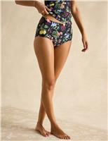 Floral High Waisted Bikini Bottoms