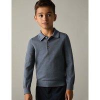 Pure Merino Wool Knitted Polo Shirt (3-14 Yrs)