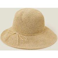 Straw Wide Brim Bucket Hat