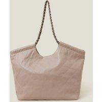 Faux Leather Chain Strap Shoulder Bag
