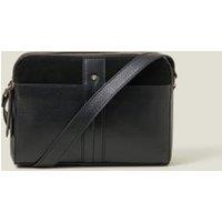 Leather Double Zip Cross Body Bag