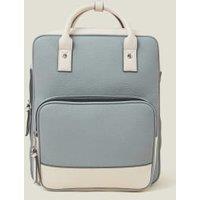 Faux Leather Top Handle Backpack