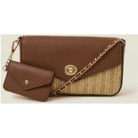 Metallic Raffia Cross Body Bag