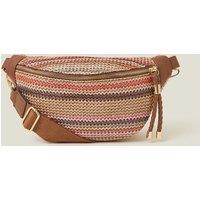 Raffia Striped Bum Bag