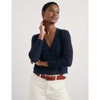 Pure Cotton Textured V-Neck Cardigan
