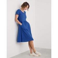 Pure Cotton Jersey Printed Midi Skater Dress