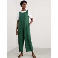 Pure Linen Sleeveless Jumpsuit