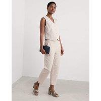 Linen Rich Straight Leg Ankle Grazer Trousers