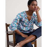 Floral Notch Neck Blouse