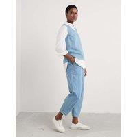 Cotton Blend Scoop Neck Vest