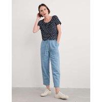 Pure Cotton Floral Keyhole T-Shirt
