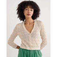 Seasalt Cornwall Pure Cotton Pointelle Cardigan Natural