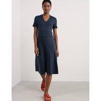 Pure Cotton V-Neck Knee Length T-Shirt Dress