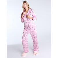 Luxe Satin Heart Print Pyjama Set