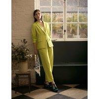 Seasalt Cornwall Linen Blend Tailored Single Breasted Blazer Light Green
