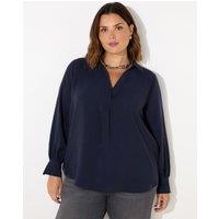 Modal Rich Collared Popover Blouse