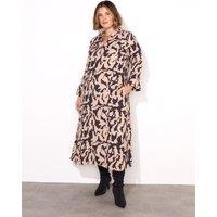 Printed Midaxi Shirt Dress